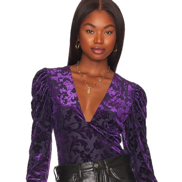 Free People Tops - *NWT Free People Magic Hour Bodysuit  Deep Sea Combo